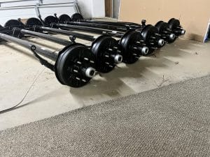 2026 95/80 7000LB BRAKE AXLE W EYE TO EYE SPRINGS