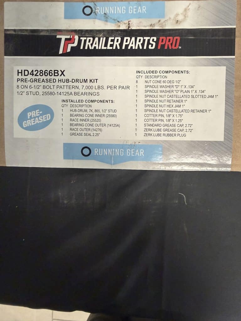 8 BOLT ON 6 1/2 7000LB HUB-DRUM KIT