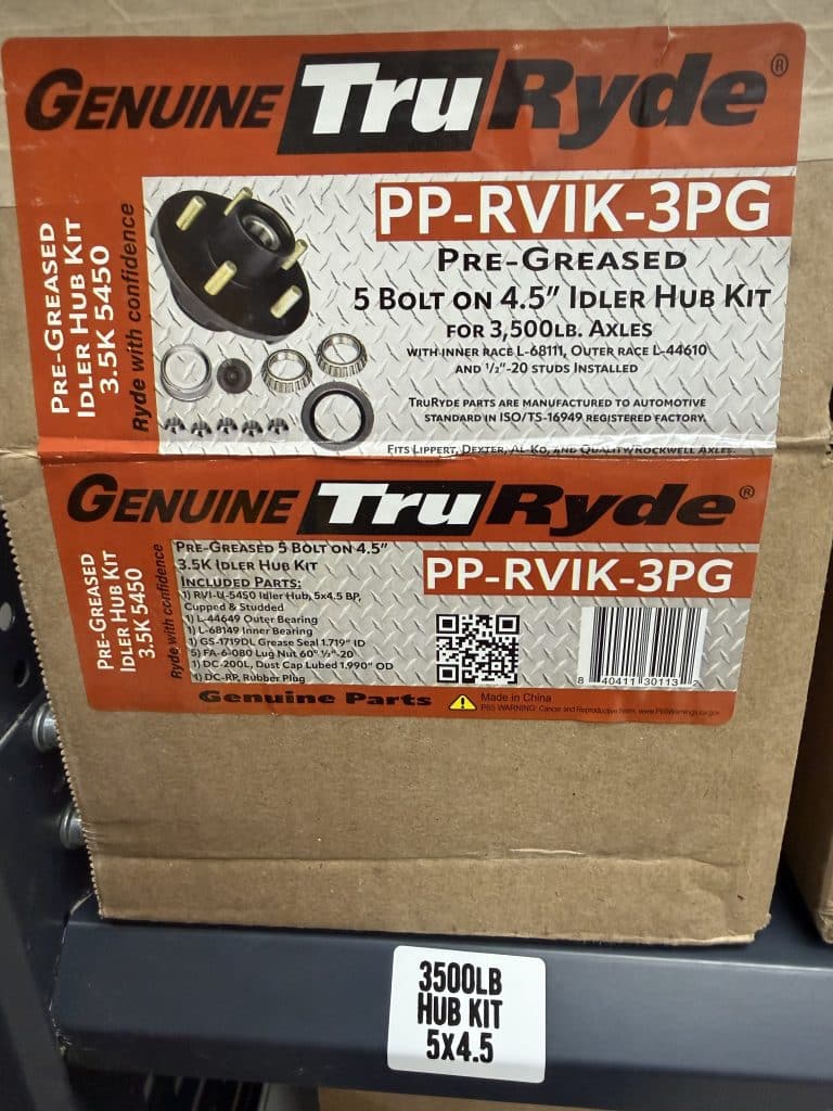 5 BOLT ON 4.5″ 3.5K IDLER HUB KIT PRE-GREASED