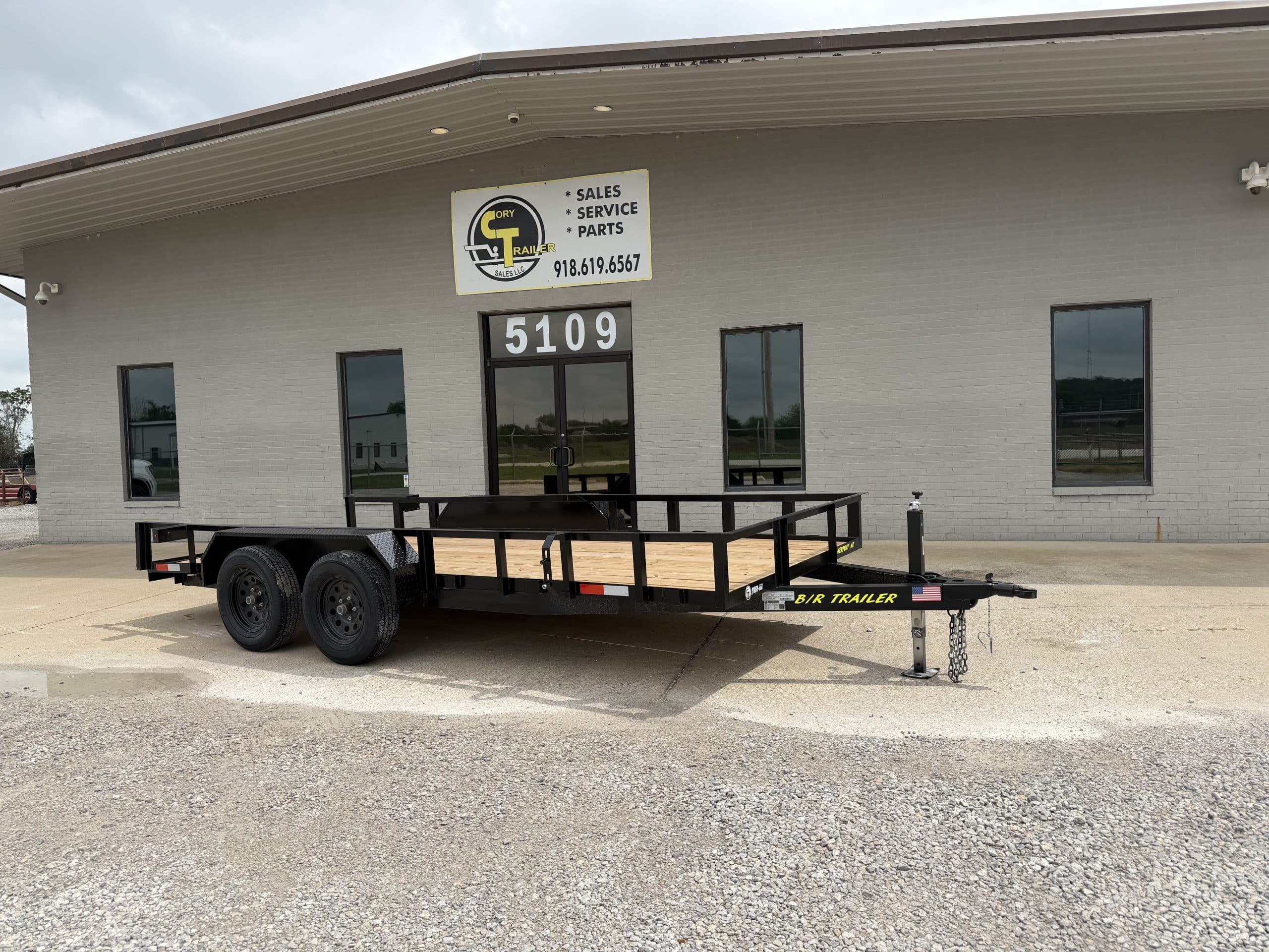 2026 B/R Trailers 76 X 16FT Tandem Utility w/ slide out ramps