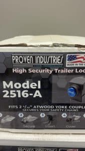 PROVEN INDUSTRIAL HITCH LOCK MODEL 2516-A